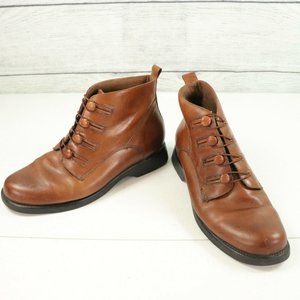 Earth Origins Womens Boots Brown Leather Ankle